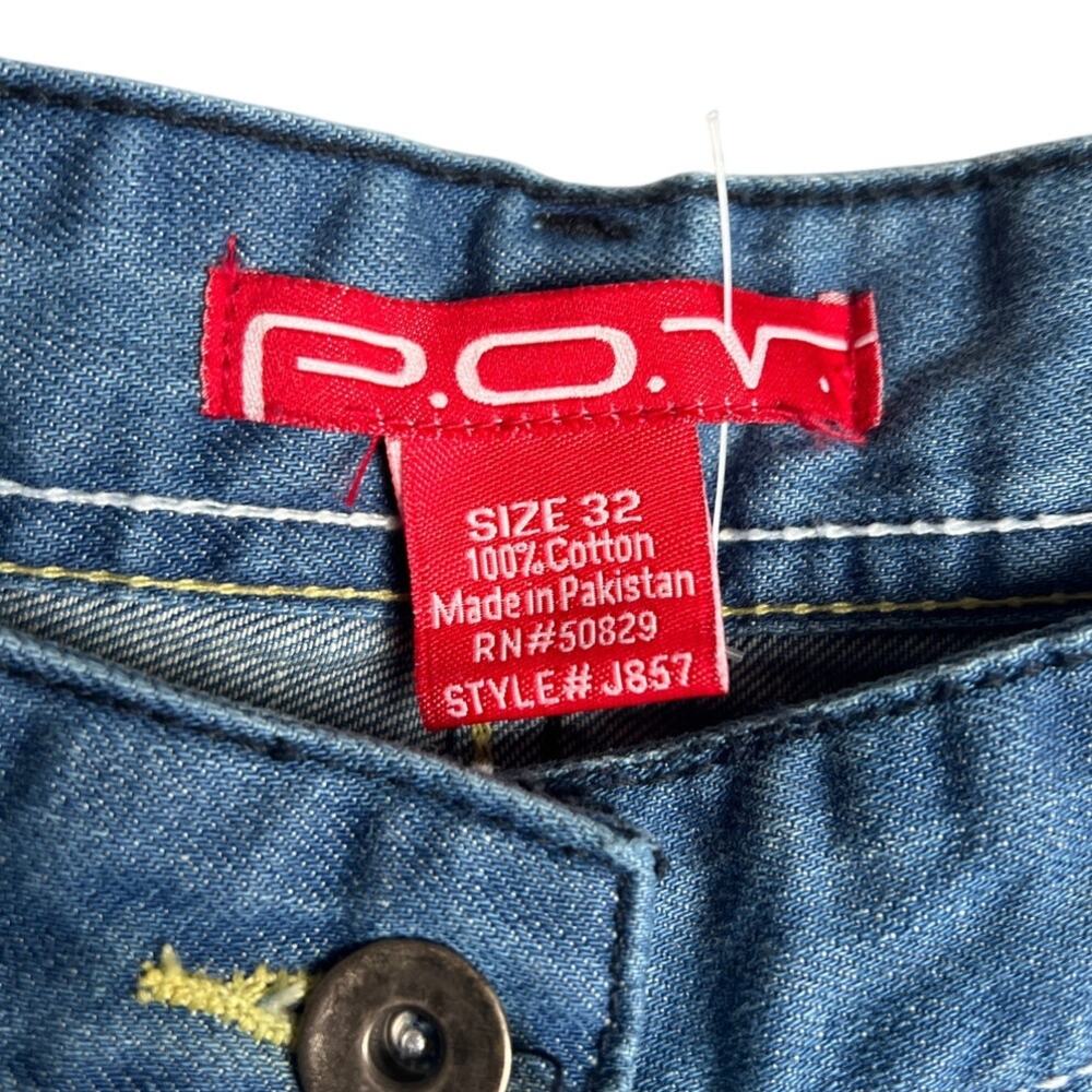 P.O.V. Size 32 Pants 100% Cotton Urban Distressed Jeans - Picture 2 of 7